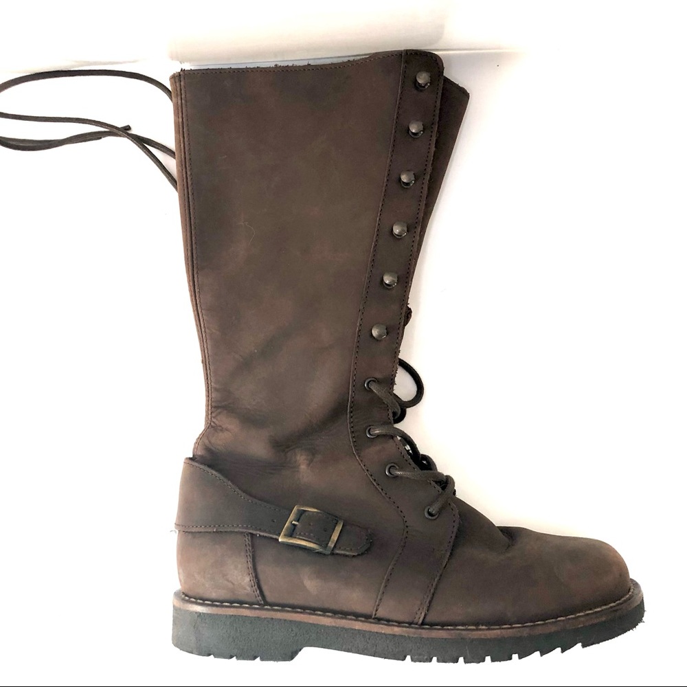 Footprints by Birkenstock Tall Brown Lace-Up Boots
